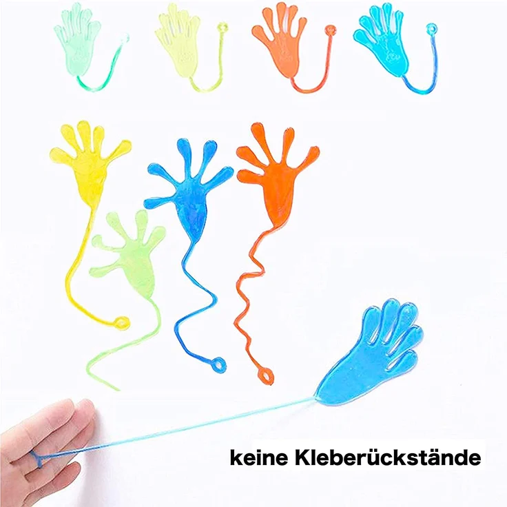 12x Klatschhand Kinder Bunte Glibberhand Mitgebsel - Giveaway - Jungen - Mädchen Kindergeburtstag – Bild 5