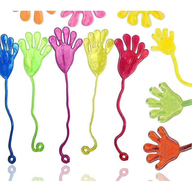 12x Klatschhand Kinder Bunte Glibberhand Mitgebsel - Giveaway - Jungen - Mädchen Kindergeburtstag