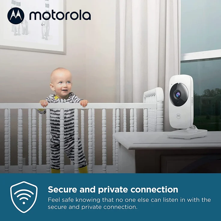 Motorola Nursery VM481 - Video Babyphone mit tragbarer Elterneinheit, hochempfindlichem Mikrofon, Infrarot-Nachtsicht, Digitalem Zoom, Silber – Bild 6