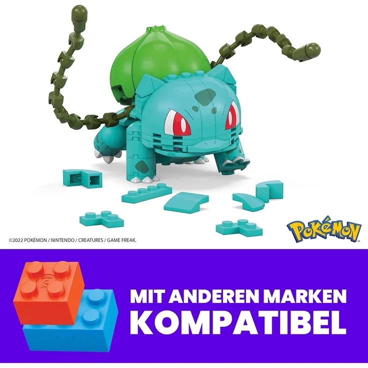 Mattel GVK83 Mega Construx Pokémon Medium Bulbasaur – Bild 4
