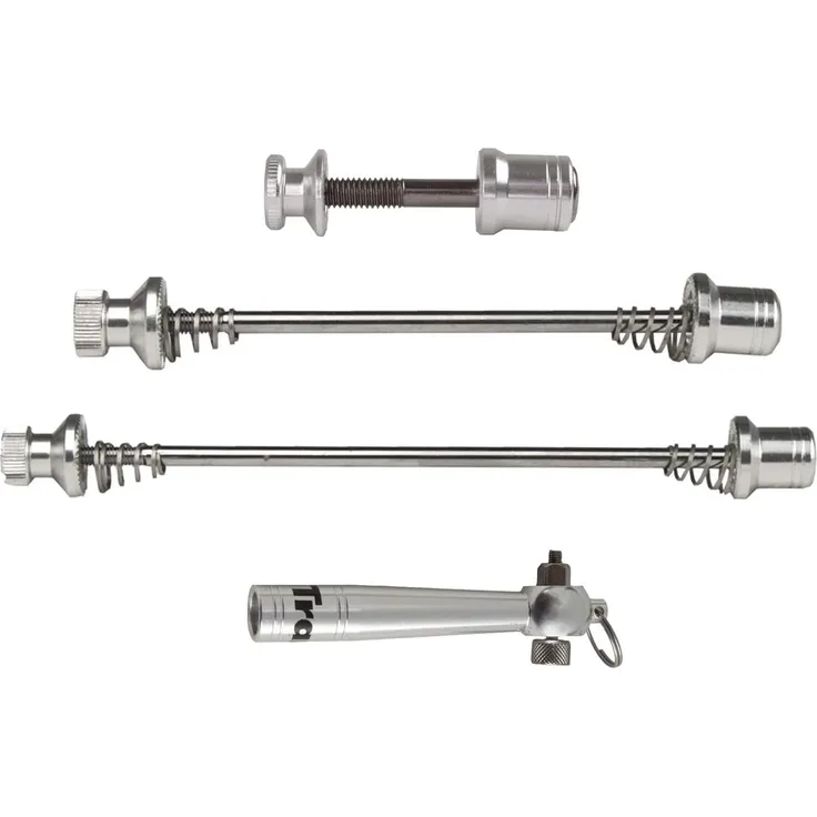 Quick Release Set Vorne / Hinten Hub Und Silber Sattel