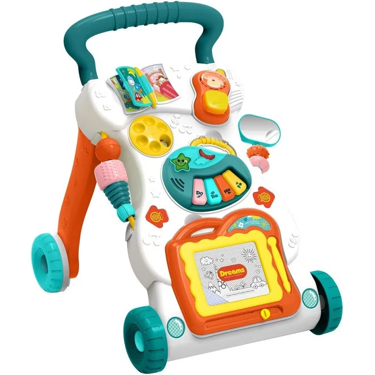 Chipolino Musik-Laufwagen Piano, Musikfunktion, Telefon, Klavier, Zeichenbrett, Farbe:grün
