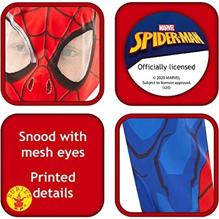 Rubie 's 640840s Spiderman Marvel Spider-Man Classic Kind Kostüm, Jungen, S (3 - 4 Jahre/104cms) – Bild 3