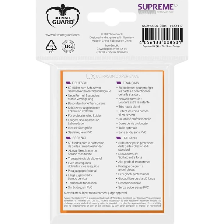 Ultimate Guard UGD010804 Supreme UX Sleeves, Orange, Standardgröße - Preisvergleich – Bild 3