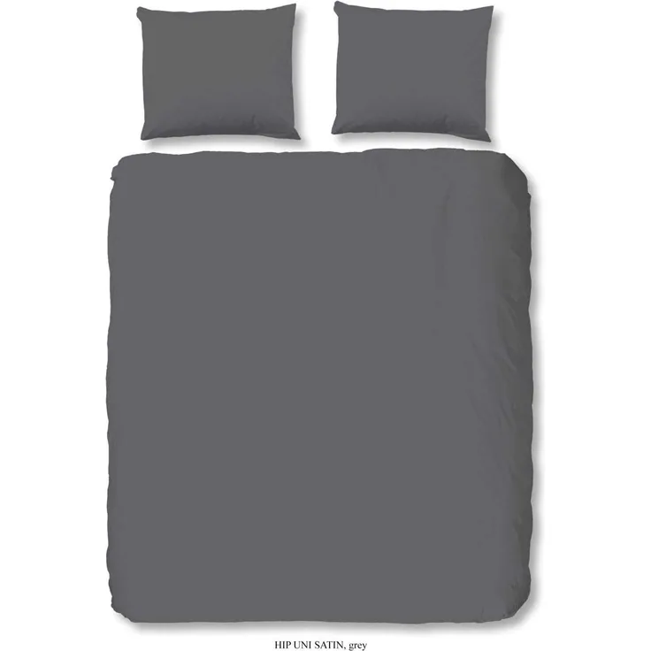HIP Bettwäsche-Set Uni 135 x 200 cm Grau