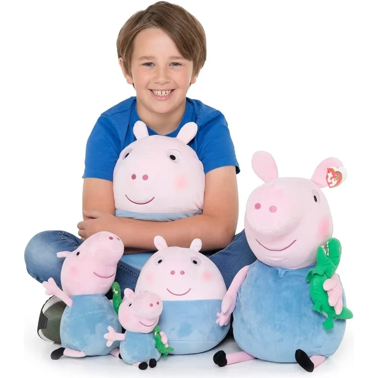 Peppa Wutz Pig George Squish-a-boo Kinder Stoff-Tier Kuschel-Kissen 20cm - Preisvergleich – Bild 3