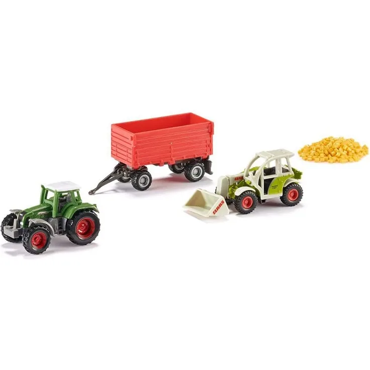 SIKU 6304, Geschenkset - Landwirtschaft, 4-teilig, Metall/Kunststoff, Multicolor, Spielkombination, Bewegliche Teile