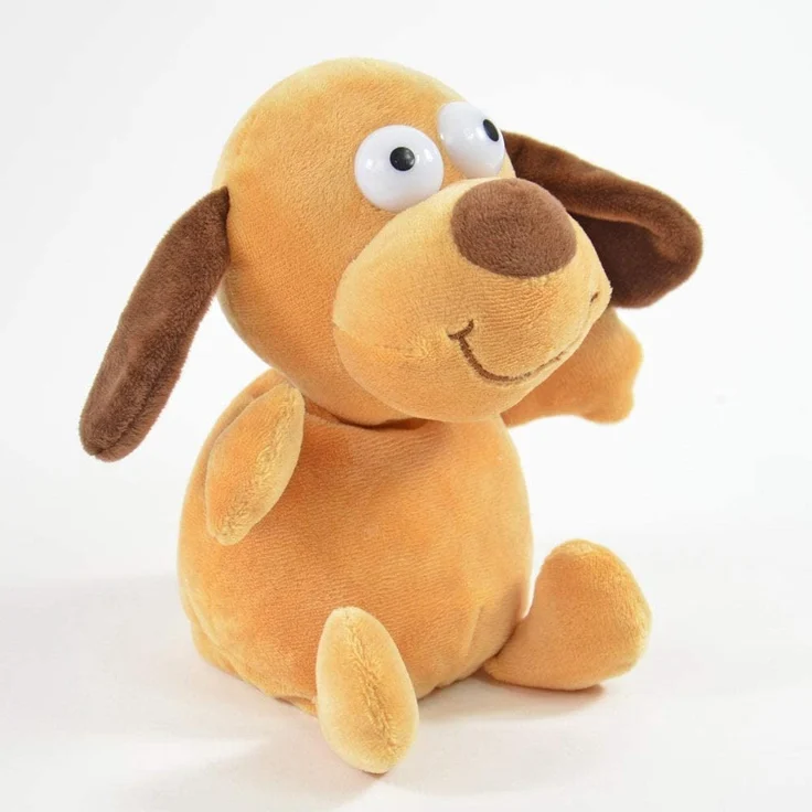 Kögler 75570 - Laber Hund Bruno, Labertier mit Aufnahme- und Wiedergabefunktion, plappert alles witzig nach und bewegt sich, ca. 18 cm groß, ideal als Geschenk für Jungen und Mädchen – Bild 3