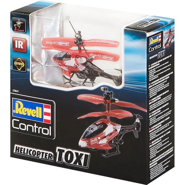 Revell Control 23841 RC Helikopter RTF, ferngesteuerter Hubschrauber für Einsteiger, 3-CH IR Fernsteuerung, einfach zu fliegen, elektrischer Gyro, sehr stabil, USB-Ladekabel, nur Indoor - TOXI, Rot – Bild 8