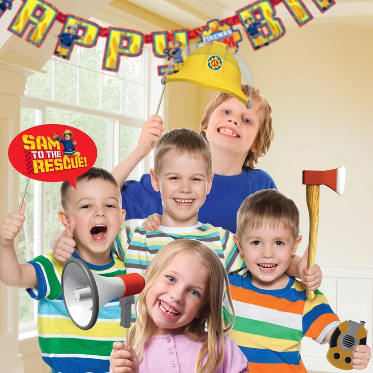 Fotorequisiten-Set Feuerwehrmann Sam 2017, 9-teilig – Bild 2