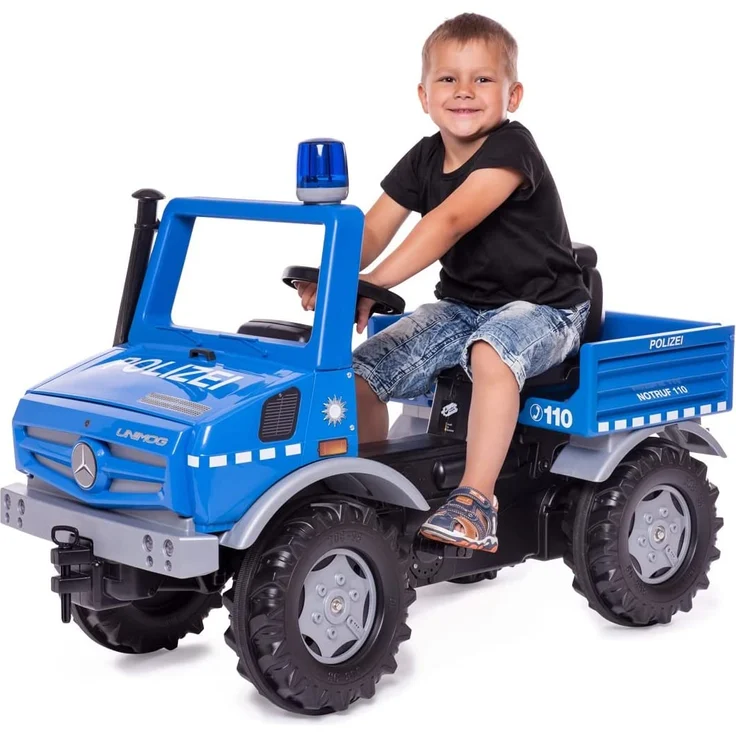 Rolly Toys 038251 rollyUnimog Polizei Edition 2020 (Kinderunimog, Tretfahrzeug) - inkl. RollyFlashlight, Sitz verstellbar, Flüsterlaufreifen – Bild 1