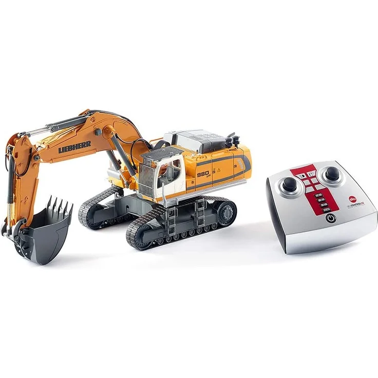 siku 6740, Liebherr R980 SME Raupenbagger, Ferngesteuert, 1:32, Inkl. Funkfernsteuerung, Metall/Kunststoff, Batteriebetrieben, Viele Funktionen, Gelb – Bild 1