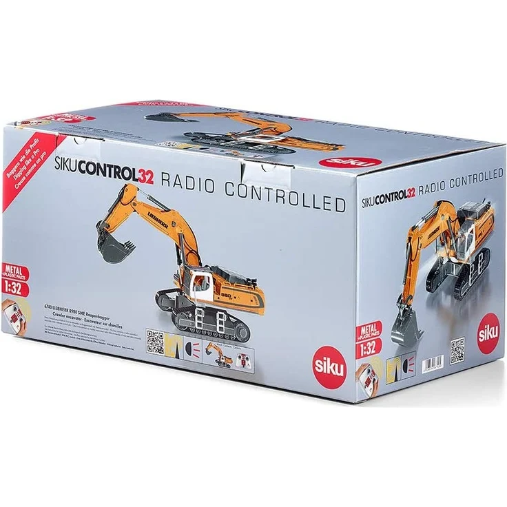 siku 6740, Liebherr R980 SME Raupenbagger, Ferngesteuert, 1:32, Inkl. Funkfernsteuerung, Metall/Kunststoff, Batteriebetrieben, Viele Funktionen, Gelb – Bild 7