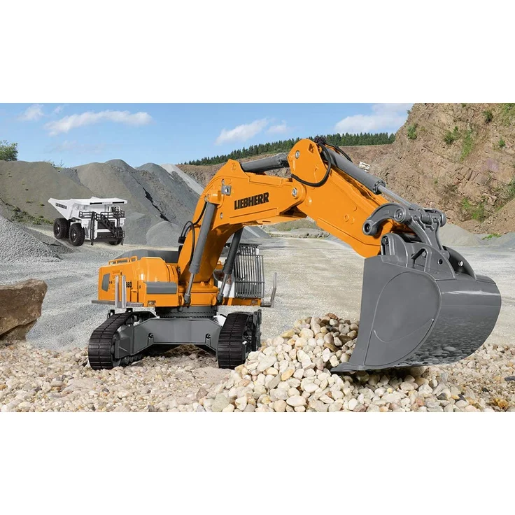 siku 6740, Liebherr R980 SME Raupenbagger, Ferngesteuert, 1:32, Inkl. Funkfernsteuerung, Metall/Kunststoff, Batteriebetrieben, Viele Funktionen, Gelb – Bild 6