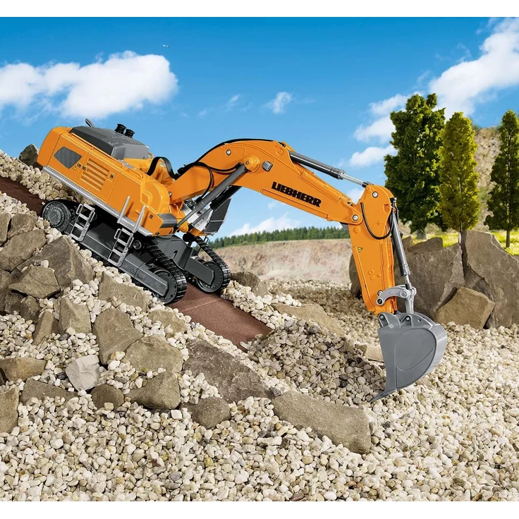 siku 6740, Liebherr R980 SME Raupenbagger, Ferngesteuert, 1:32, Inkl. Funkfernsteuerung, Metall/Kunststoff, Batteriebetrieben, Viele Funktionen, Gelb – Bild 8