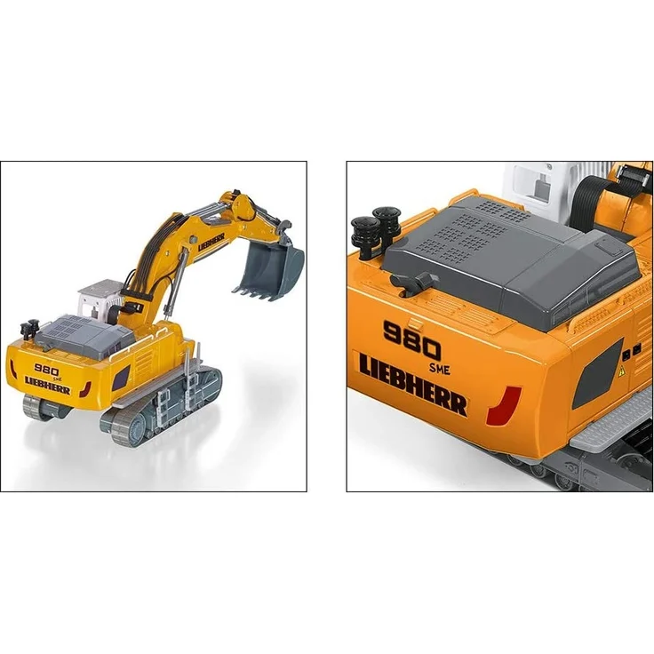 siku 6740, Liebherr R980 SME Raupenbagger, Ferngesteuert, 1:32, Inkl. Funkfernsteuerung, Metall/Kunststoff, Batteriebetrieben, Viele Funktionen, Gelb – Bild 5
