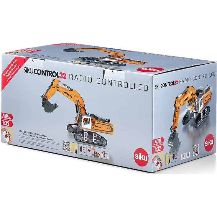 siku 6740, Liebherr R980 SME Raupenbagger, Ferngesteuert, 1:32, Inkl. Funkfernsteuerung, Metall/Kunststoff, Batteriebetrieben, Viele Funktionen, Gelb – Bild 10