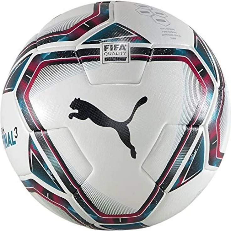 PUMA Unisex Erwachsene teamFINAL 21. 3 FIFA Quality Ba Fußball, White-Rose Red-Ocean Depths Black-Omphalodes, 4