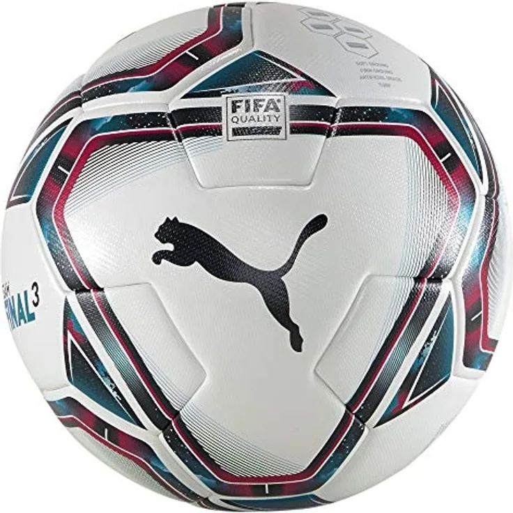 PUMA Unisex Erwachsene teamFINAL 21. 3 FIFA Quality Ba Fußball, White-Rose Red-Ocean Depths Black-Omphalodes, 4