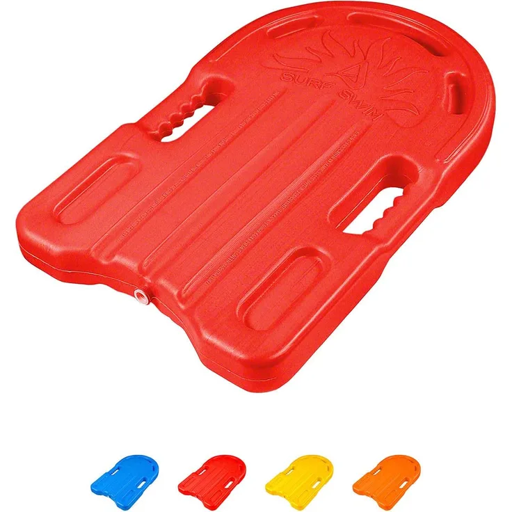 Schwimbrett Badespaß Bodyboard Schwimmboard Schwimmhilfe mit Handgriffen, klein, Rot