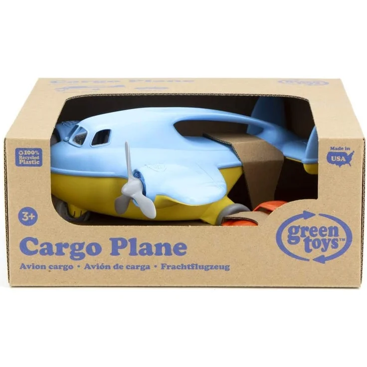 Green Toys Frachtflugzeug blau mit Auto – Bild 4