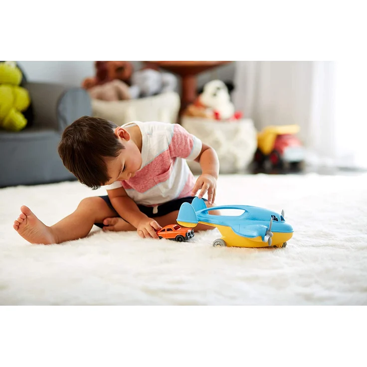 Green Toys Frachtflugzeug blau mit Auto – Bild 5