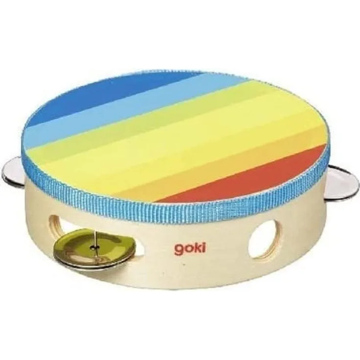 Goki 61920 - Musikinstrument - Tamburin mit Schellen