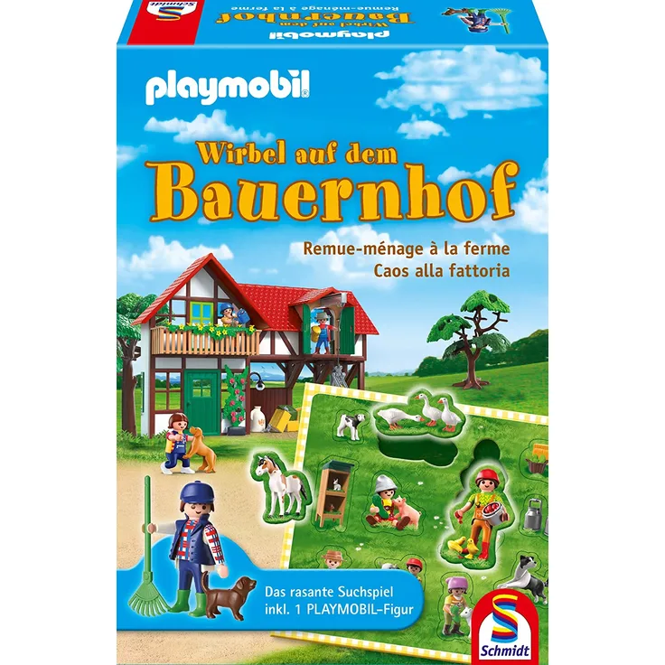 Schmidt Spiele 40593 Playmobil, Wirbel auf dem Bauernhof, Lernspiel, bunt