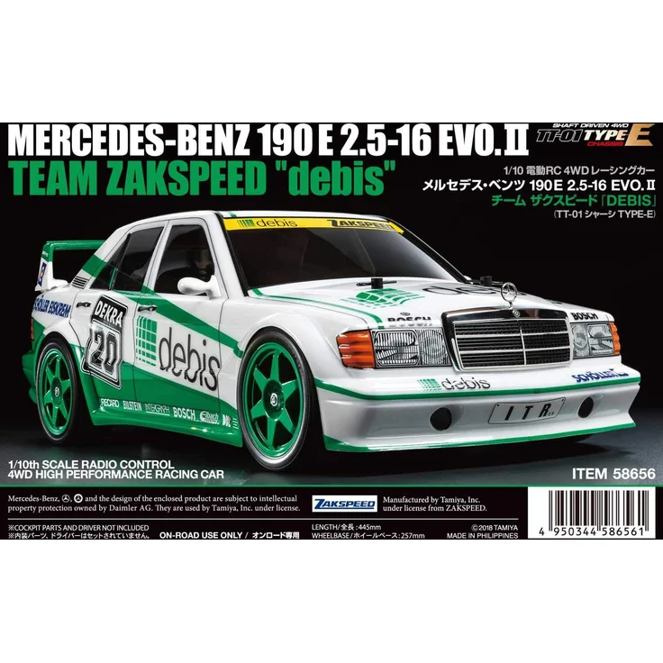 Tamiya 58656 1:10 RC MB 190E debis Zakspeed – Bild 4