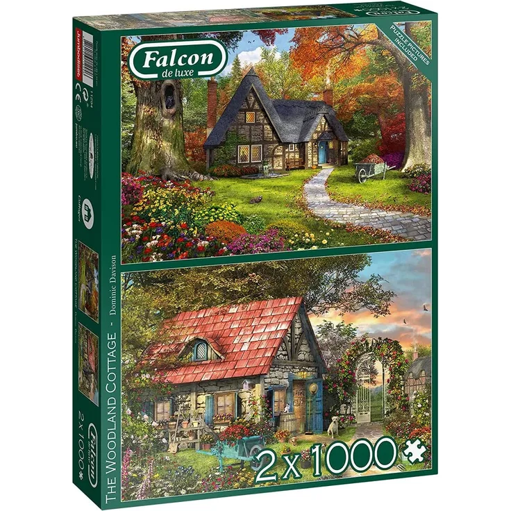 Jumbo 11294 - Falcon, The Woodland Cottage, Puzzle, 2x1000 Teile