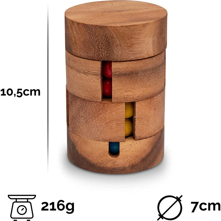 Revolve - Zauberwürfel - Dreh-Puzzle - Kugelpuzzle - Geduldspiel aus Holz – Bild 4