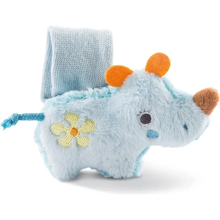 Rasselarmband Nashorn Manuffi für Babys zum Spielen I Ab 3+ Monaten