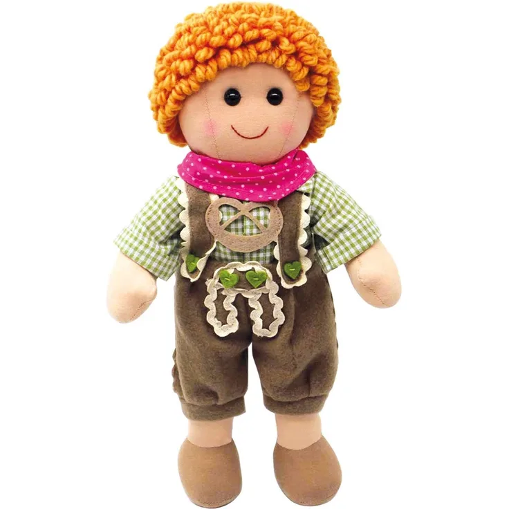 Heless Seppi Kuschelpuppe 32 cm Textil orange/ braun