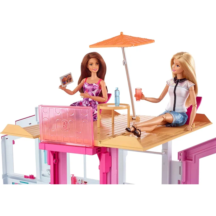 Barbie DLY32 '3 Etagen Stadthaus', Haus mit 4 Zimmer, ca. 75 cm hoch, ab 3 Jahren – Bild 7