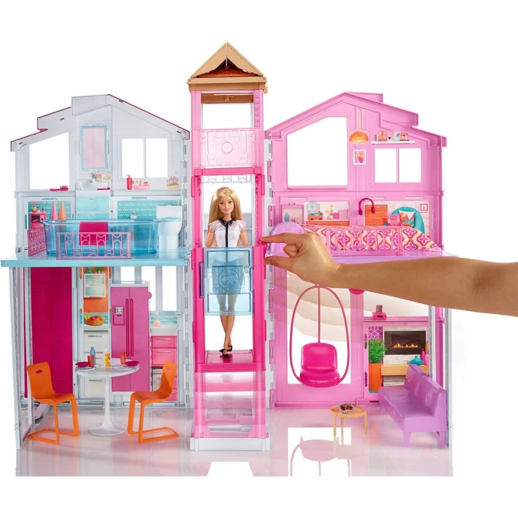 Barbie DLY32 '3 Etagen Stadthaus', Haus mit 4 Zimmer, ca. 75 cm hoch, ab 3 Jahren – Bild 3