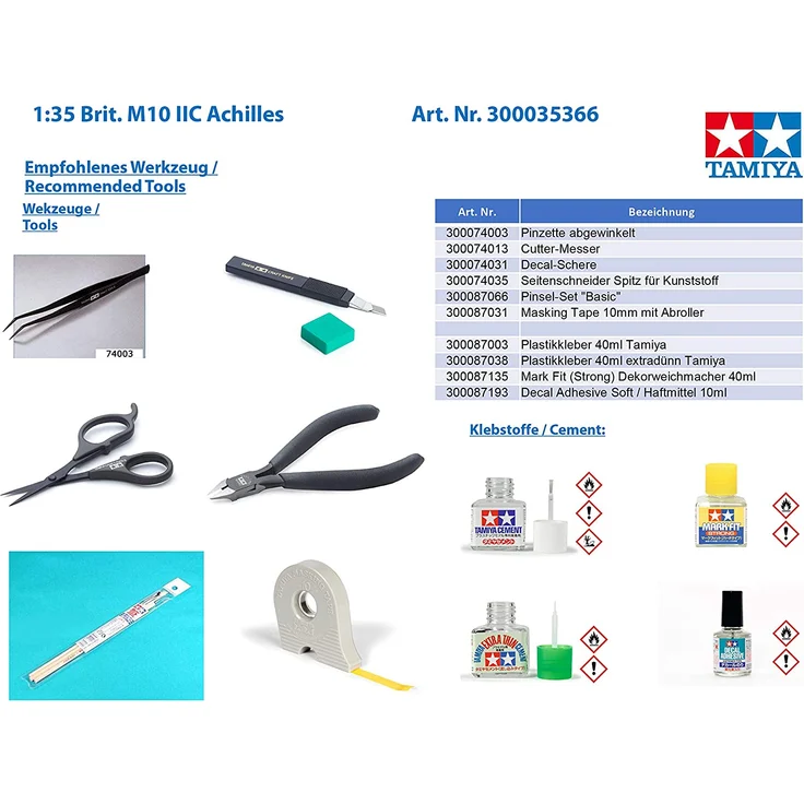 Tamiya 1:35 Britischer Panzer Zerstörer M10 IIC 35366 Modellbausatz 300035366 – Bild 3