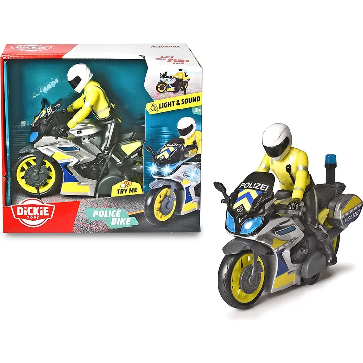 Dickie SOS vehicle Police motorcycle 17 cm
