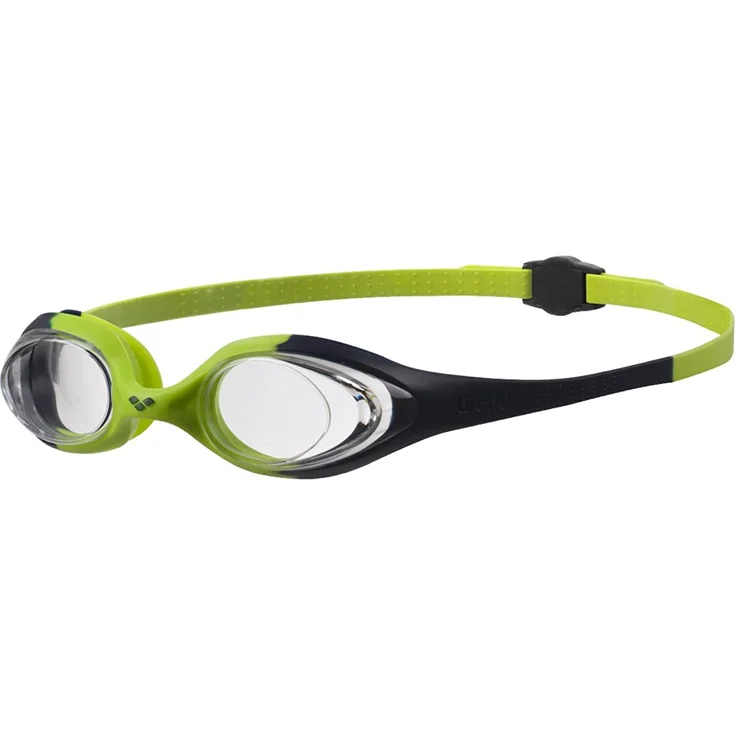 arena Kinder Unisex Training Wettkampf Schwimmbrille Spider Junior (UV-Schutz, Anti-Fog, Harte Gläser), Navy-Clear-Citronella (71), One Size – Bild 1
