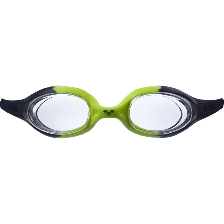 arena Kinder Unisex Training Wettkampf Schwimmbrille Spider Junior (UV-Schutz, Anti-Fog, Harte Gläser), Navy-Clear-Citronella (71), One Size – Bild 2