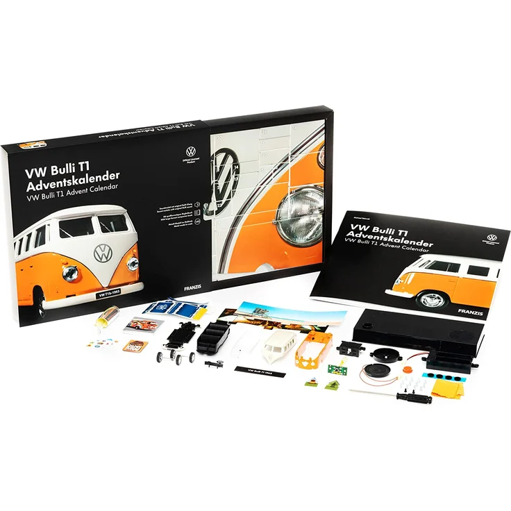 Adventskalender VW Bulli T1 orange, Bausatz in 1:43 | Franzis – Bild 4