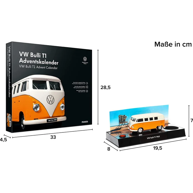 Adventskalender VW Bulli T1 orange, Bausatz in 1:43 | Franzis – Bild 7