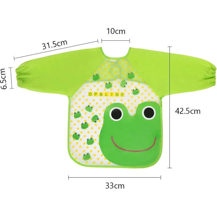 Vicloon Baby Lätzchen mit Lange Ärmeln, 4 Set Kinder Lätzchen Wasserdicht Ärmellätzchen ärmel lätzchen Unisex Lätzchen Set für Essen Kunst Handwerk Malerei Bemalen Spielen – Bild 2