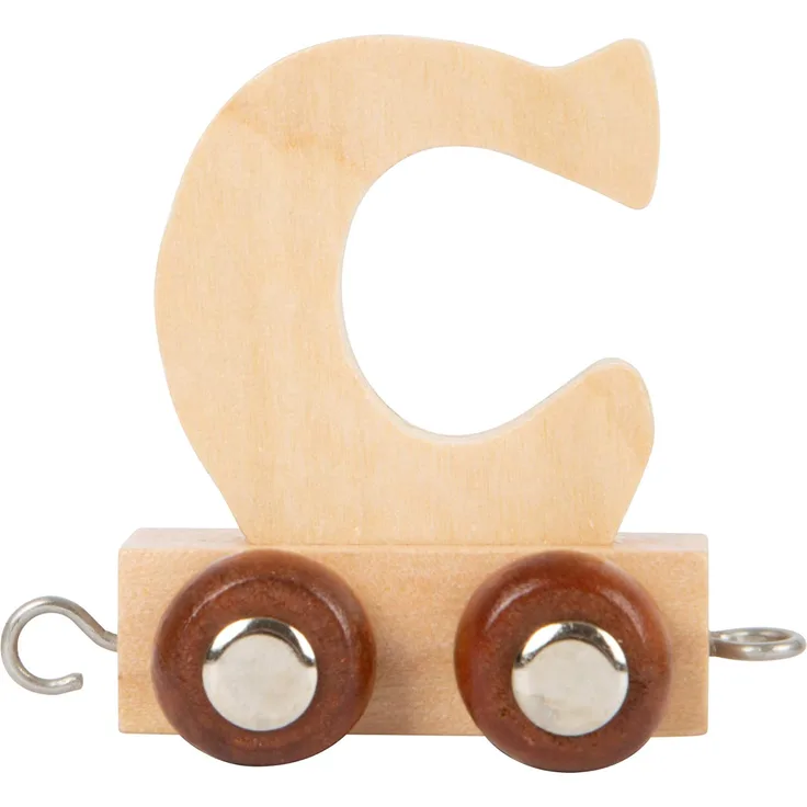 Buchstabenzug | Wunschname zusammenstellen | Holzeisenbahn | EbyReo® Namenszug aus Holz | personalisierbar | auch als Geschenk Set (Buchstabenzug C)