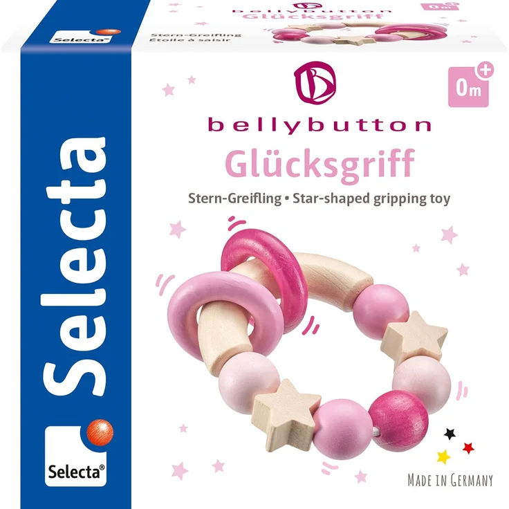 Selecta 64000 Glücksgriff, Greifling - bellybutton, rosa, 7,5 cm – Bild 4