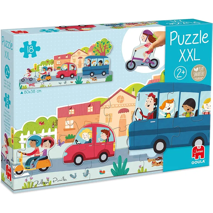 puzzlespiel XXL City junior 80 x 38 cm Karton 18 Teile
