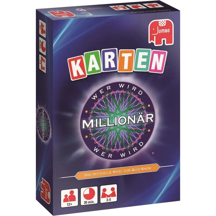 Jumbo Spiele 18179 - Wer Wird Millonär, Kartenspiel, farbig