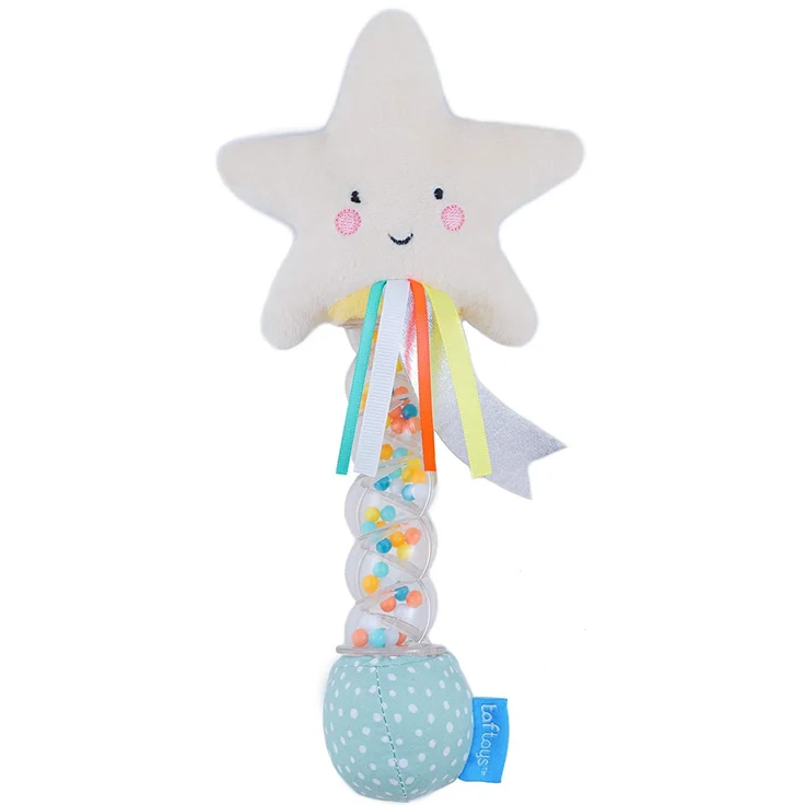 Taf Toys rassel Rainstick 10 x 8 x 5 cm Textil weiß – Bild 1