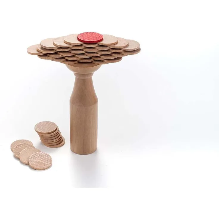 holzbalance-Spiel Münzen