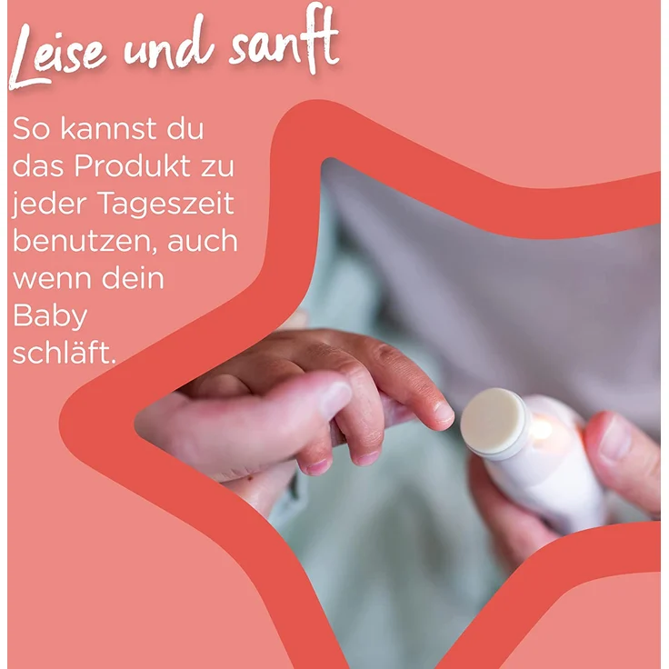 Tommee Tippee Elektrischer Baby-Nagelknipser und Kleinkind-Nagelknipser, Maniküre Set, mit LED-Licht und 6 Feilenköpfen für Neugeborene, Kleinkinder oder Erwachsene – Bild 6
