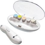 Tommee Tippee Elektrischer Baby-Nagelknipser und Kleinkind-Nagelknipser, Maniküre Set, mit LED-Licht und 6 Feilenköpfen für Neugeborene, Kleinkinder oder Erwachsene